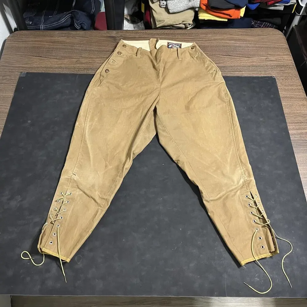 Vintage Carhartt 1920s Super Dux Pants Brown Waxed Canvas 1930s Hunting Breeches